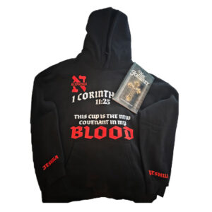 1 Corinthians New Covenant Hoodie & Book (Black) Back