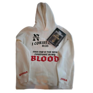 1 Corinthians New Covenant Hoodie & Book (White) Back